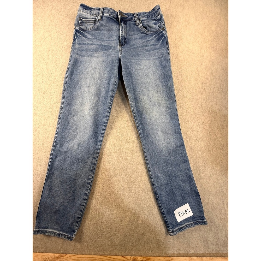 Kut from the Kloth High Rise Ankle Slim Straight Leg Jeans Blue Size 8